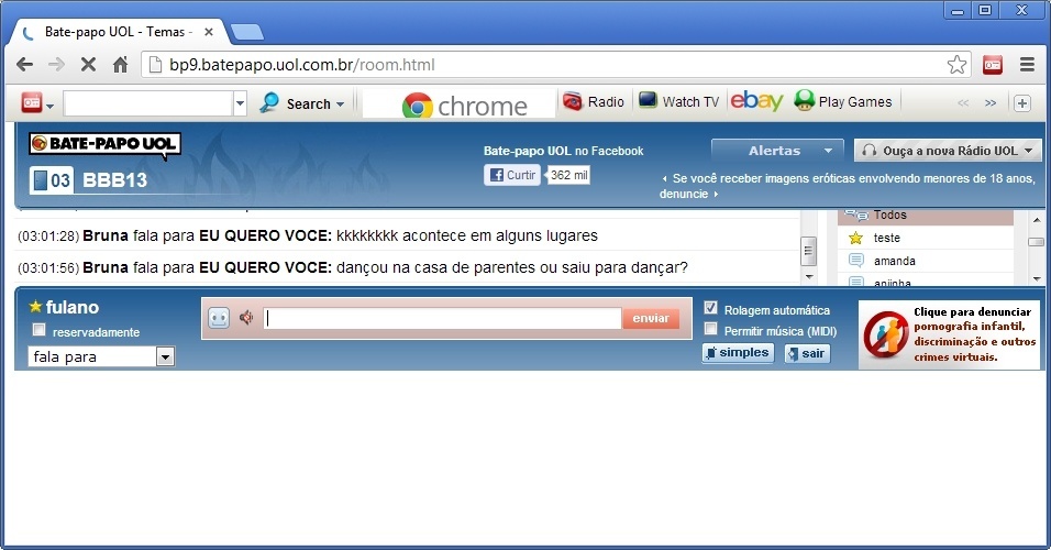 Como consertar as salas de papo que aparecem pela metade